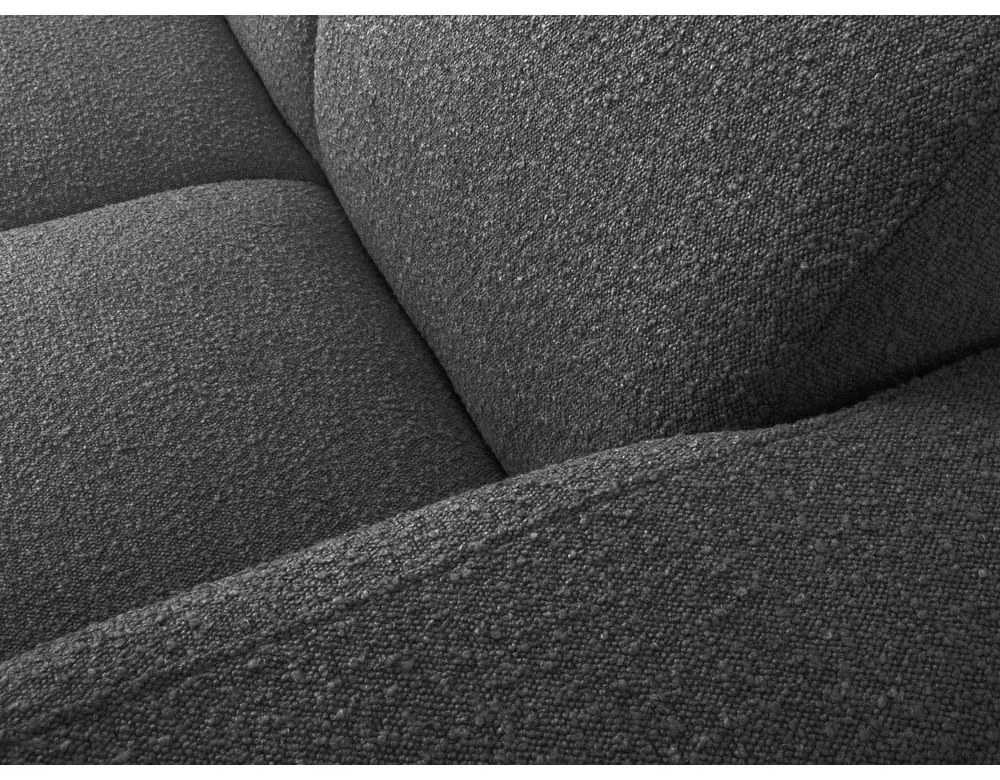 Тъмносив ъглов диван от плат букле (десен ъгъл) Molino - Micadoni Home