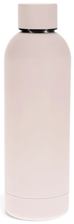 Светлорозова бутилка за пътуване бутилка от неръждаема стомана 500 ml – Rex London