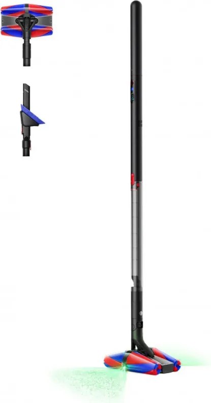 Вертикална прахосмукачка Dyson PencilVac Fluffycones 492689-01, 55 AW, 30 мин, 80 мл, 140000 Hyperdymium™, Ултратънък дизайн, LED осветление, Черен