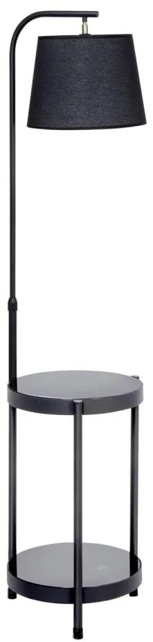 Лампион с маса 1xE27/60W/230V USB черен