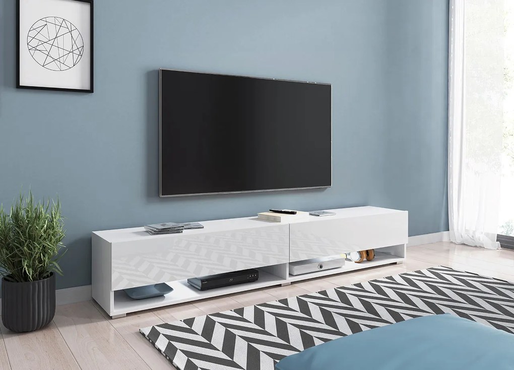 TV шкаф Aelia plus-White-White Glossy