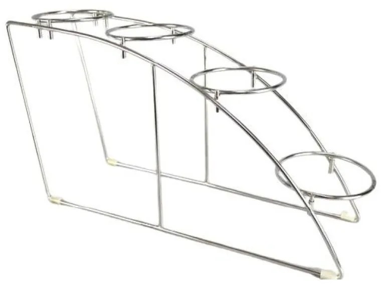 Horecano - Иноксова поставка за големи буркани на 4 етажа 19x53xh32,5см (901300SS)