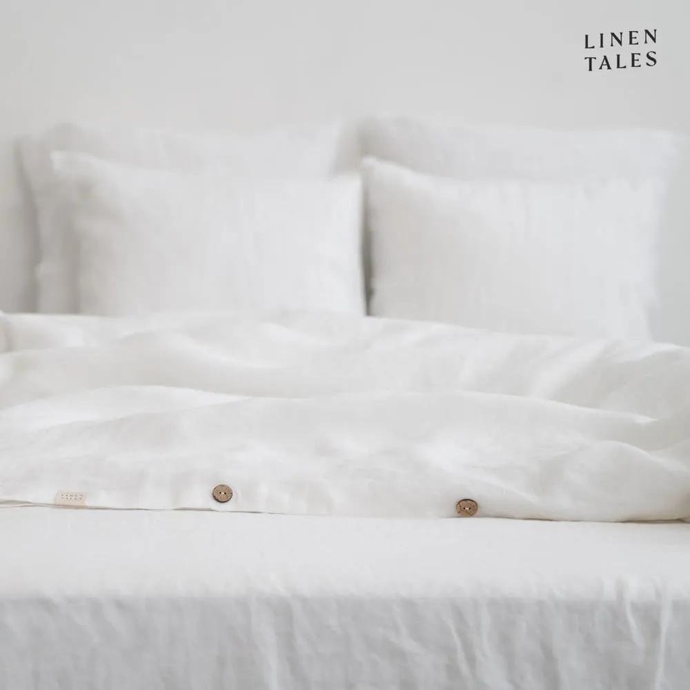 Бяло конопено спално бельо 200x200 cm - Linen Tales
