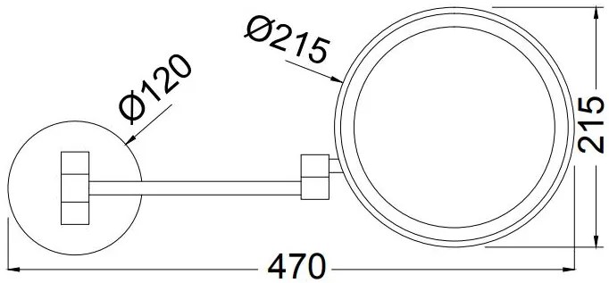 Увеличително огледало Eurorama Standard Hotelia Circle