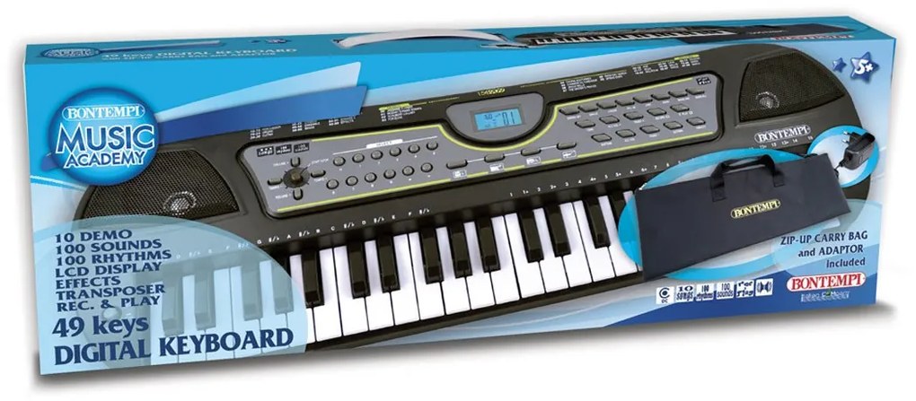 Bontempi - Синтезатор с 49 клавиша, с чанта и адаптор