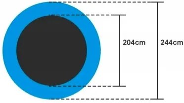 Качествен градински батут 244 см