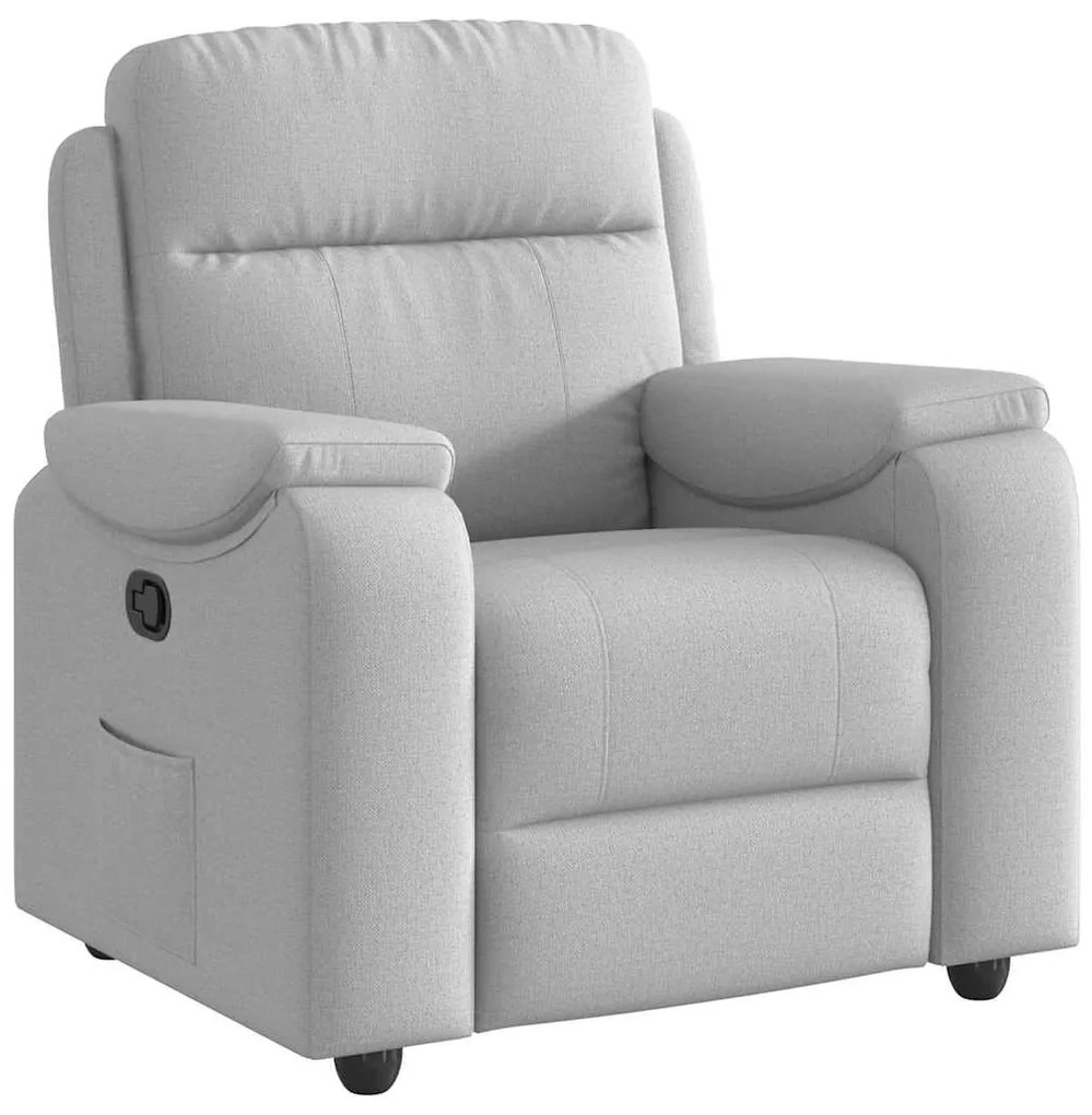 4015689 vidaXL Recliner Chair Cloud Grey Fabric