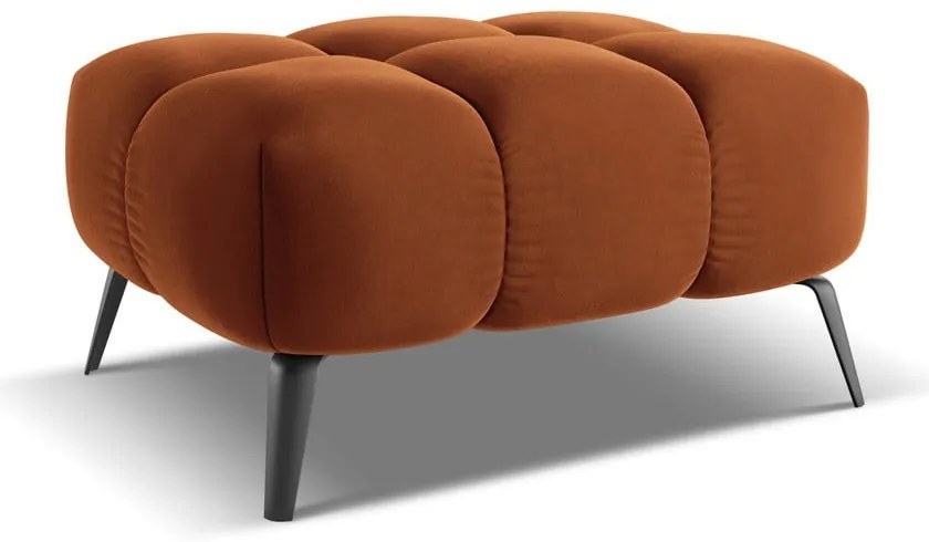 Оранжева кадифена табуретка Nalu – Makamii