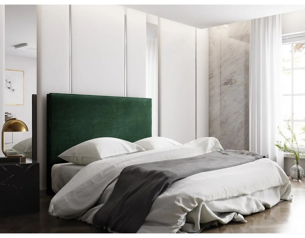 Тъмнозелена табла за легло 140x120 cm Natalia – Milo Casa
