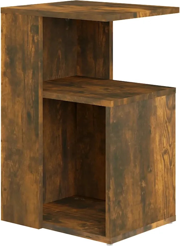 815189 vidaXL Странична маса, опушен дъб, 36x30x56 см, инженерно дърво