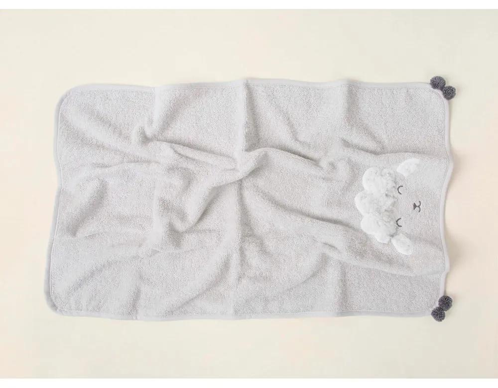 Сива памучна бебешка кърпа 75x50 cm Wooly - Foutastic