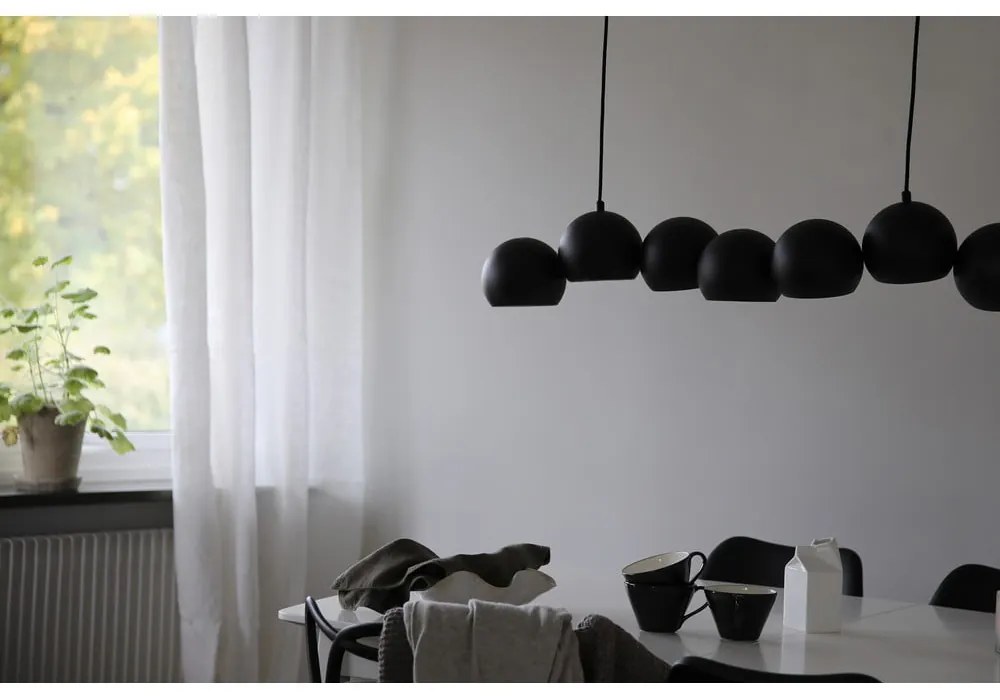 Черно висящо осветително тяло с метален абажур Cupolo – Markslöjd