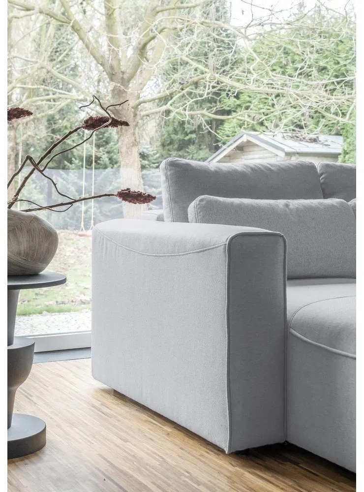 Светлосив ъглов разтегателен диван (U-образен) Homely Tommy - Miuform