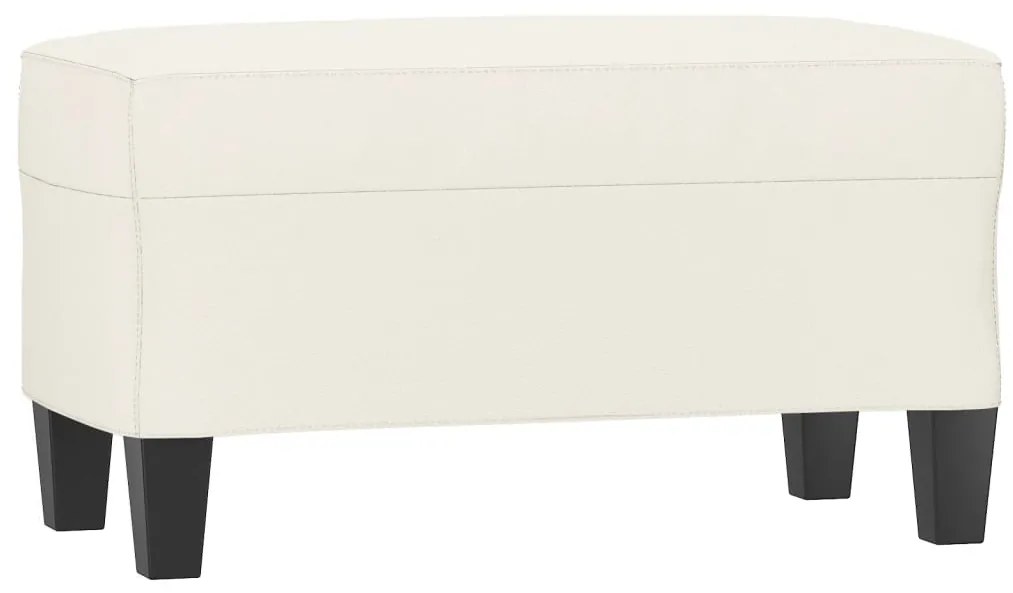349392 vidaXL Пейка, кремава, 70x35x41 см, изкуствена кожа