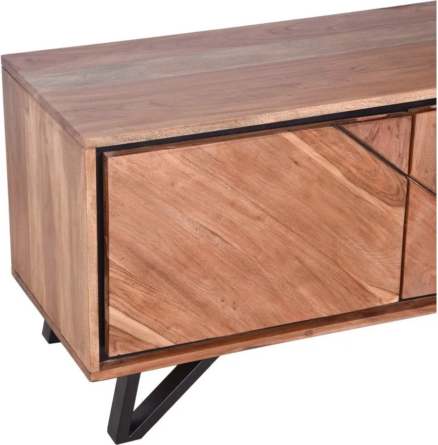 Маса за телевизор от масивна акация в естествен цвят 150x51x40 cm Ambala – Interia Home &amp; Living