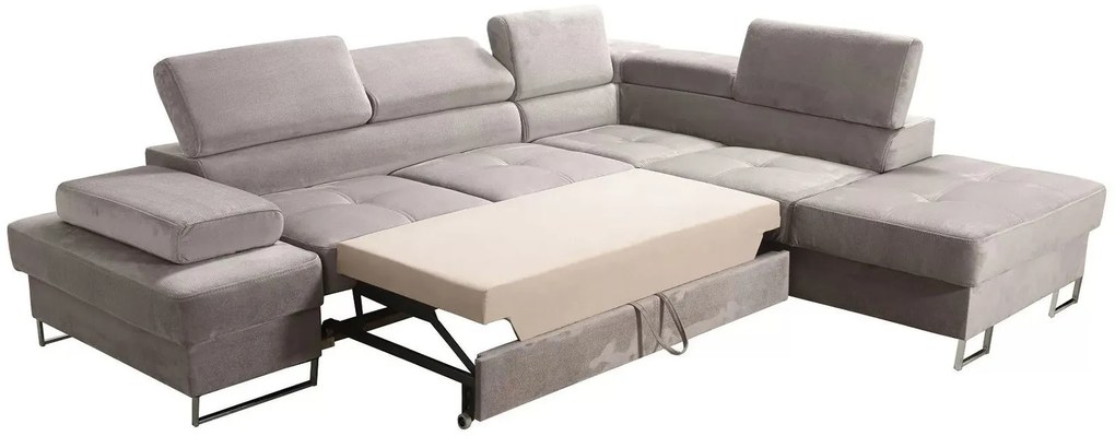 Ъглов диван Gelito LTHR-Leuko-Right