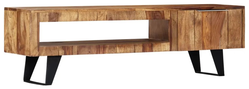 247980 vidaXL ТВ шкаф, 140x30x40 см, акациево дърво масив