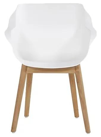 Бели пластмасови градински столове в комплект от 2 броя Sophie Teak - Hartman