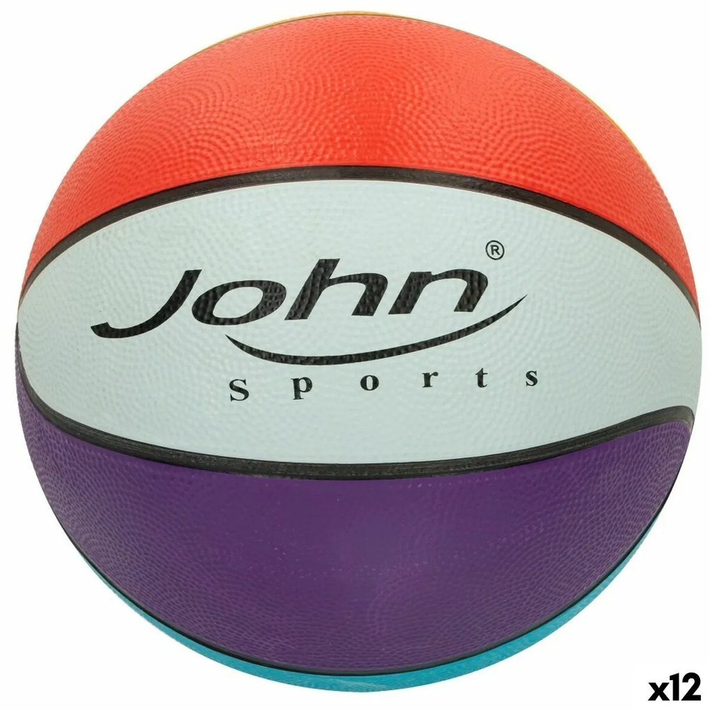 Баскетболна Топка John Sports Rainbow 7 Ø 24 cm 12 броя