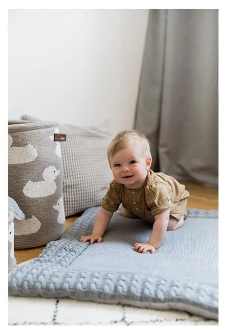 Сива памучна постелка за игра, 70 x 90 cm - Kindsgut