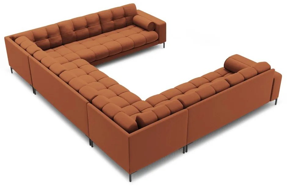 Ъглов диван в тухлен цвят ("U" форма) Bali – Cosmopolitan Design