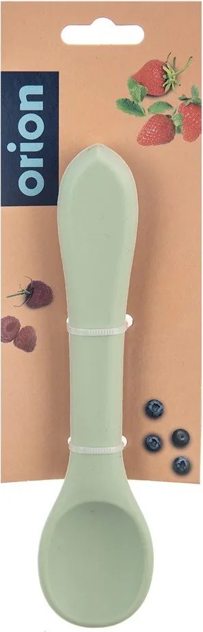 Светлозелена детска лъжичка от силикон – Orion