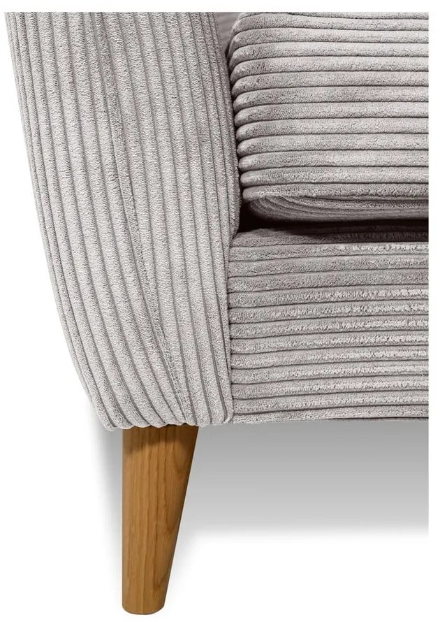 Светлосив диван от рипсено кадифе 170 cm Paris – Scandic