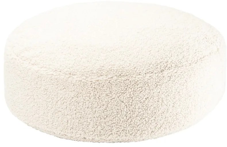 Кремав детски пуф от букле Round – Wigiwama