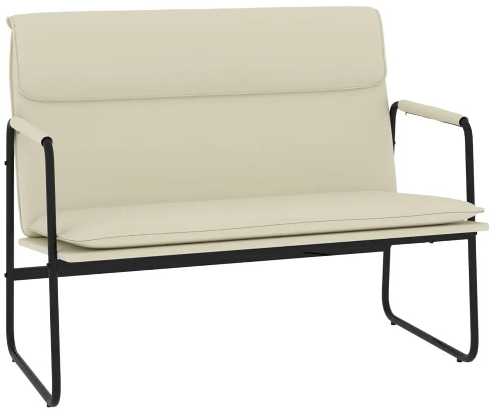 351367 vidaXL Пейка, кремава, 100x64x80 см, изкуствена кожа