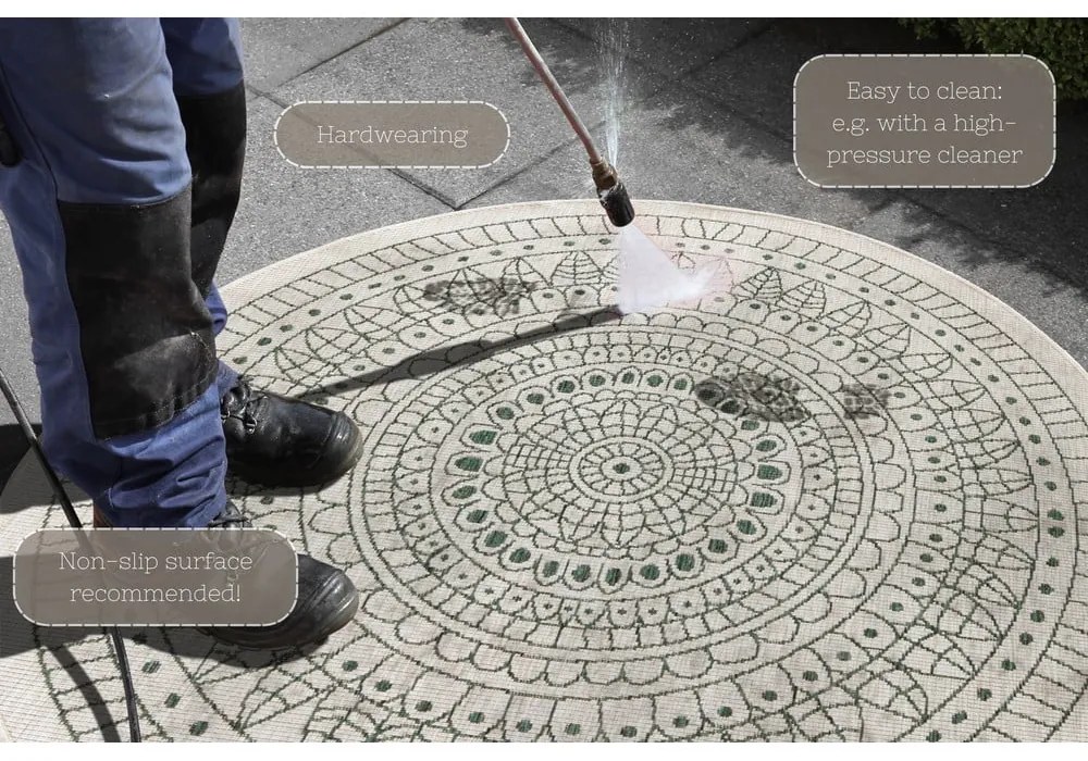 Зелен килим за открито, ø 200 cm Porto - NORTHRUGS