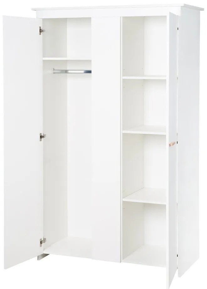 Бял детски гардероб 119x190x52 cm Anton – Roba
