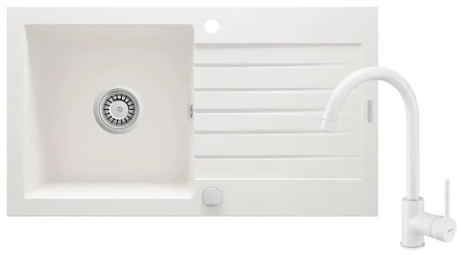 Deante ZQZVA113 - Кухненска мивка ZORBA 76x44 см с гранитен смесител