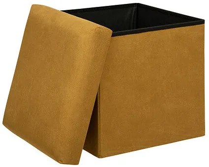 Пуф със съхранение atmosphera Lilou, Сгъваем, 38x38x38 cm - Зелен