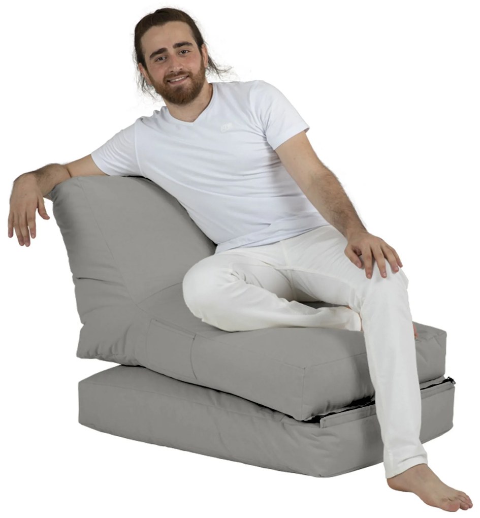 Градински пуф Siesta Sofa Bed Pouf, цвят Сив