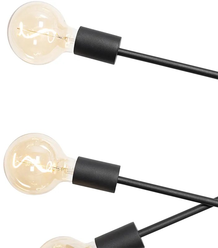 Модерен висящ аплик черен 80 см 6-светлина - Сидни