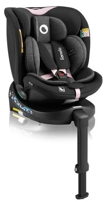Lionelo - Автокресло с базой, поворотное NAVY i-Size 40-150 см черно-розово