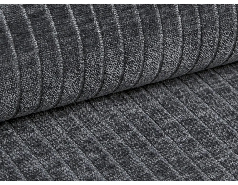 Тъмносив диван от рипсено кадифе 224 cm Bergamo – Cosmopolitan Design