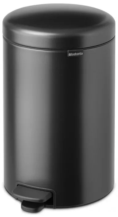 Кош за боклук с педал Brabantia NewIcon 1008846, 20 л, Плавно затваряне, Противоплъзгаща основа, Тъмносив