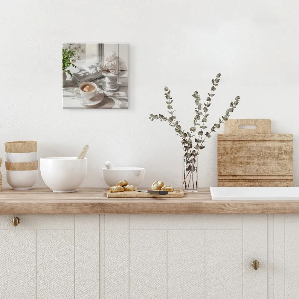 Картина върху стъкло 30x30 cm Meringue – Styler