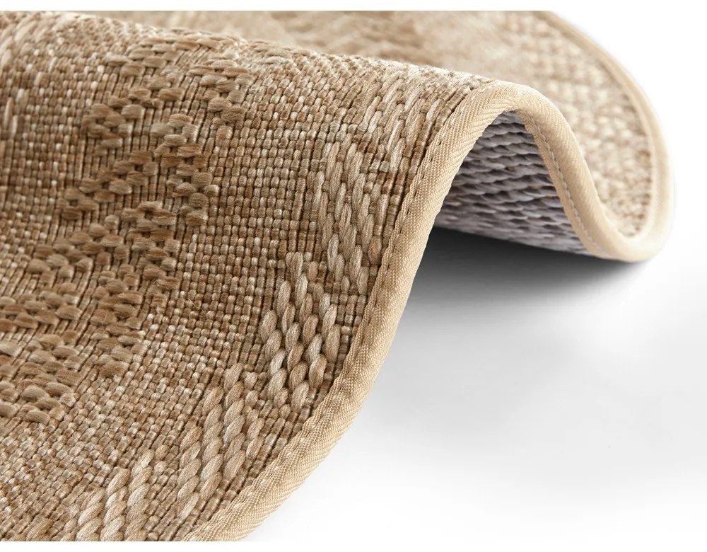 Бежов килим за открито , Ø 160 cm Almendro - NORTHRUGS