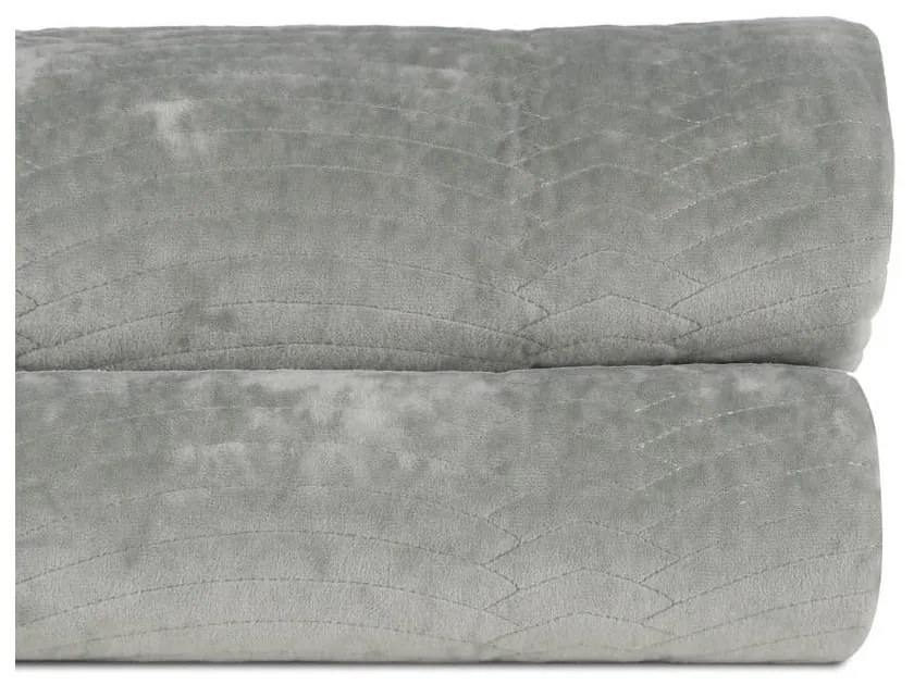 Сиво-зелено капитонирано покривало за легло 180x260 cm – Ixia