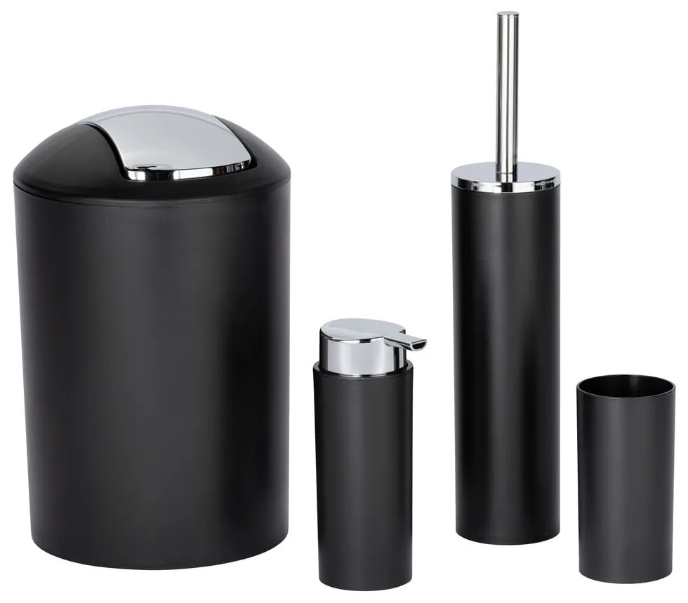 Черен пластмасов комплект аксесоари за баня Calvo – Wenko