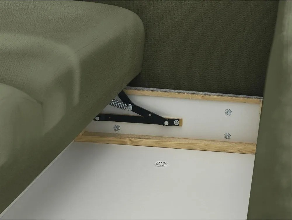 Зелен сгъваем/с място за съхранение диван 265 cm Ezechiel – Bobochic Paris