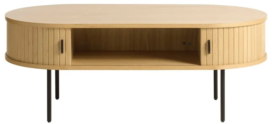 Масичка за кафе от дъб в естествен цвят 60x120 cm Nola - Unique Furniture