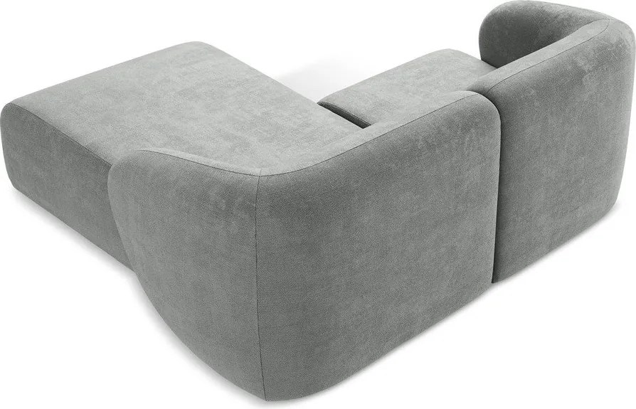 Сив шенилов ъглов диван (десен ъгъл) Lani – Makamii