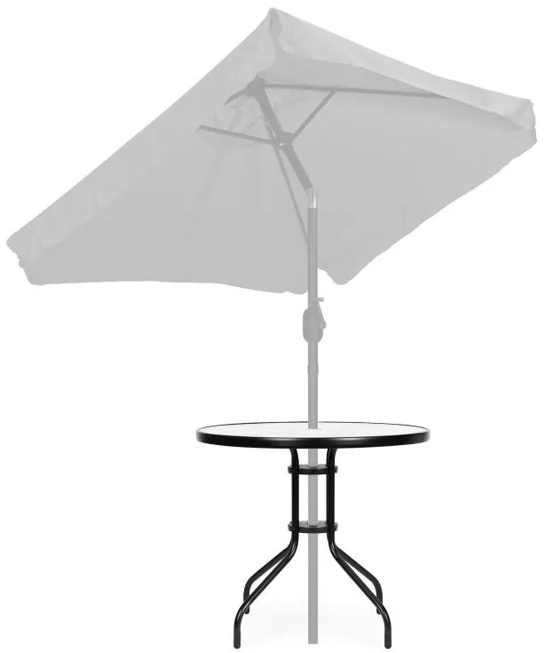 Кръгла градинска маса 80 cm от стъкло