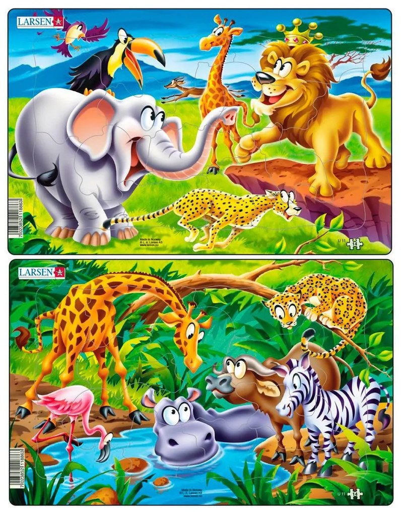 Larsen - Пъзел: Серия "Джунгла" – 14 части, среден