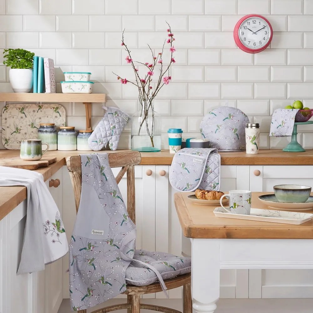 Сива памучна престилка Hummingbirds - Cooksmart ®