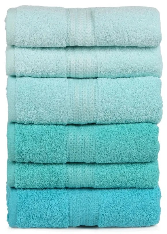 Комплект от 4 кърпи Вода, 70 x 140 cm Rainbow - Foutastic