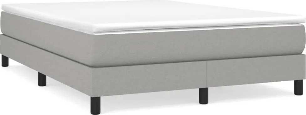3120516 vidaXL Рамка за легло с пружини, светлосива, 140x200 см, плат